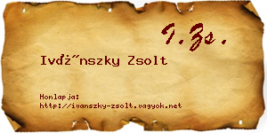 Ivánszky Zsolt névjegykártya